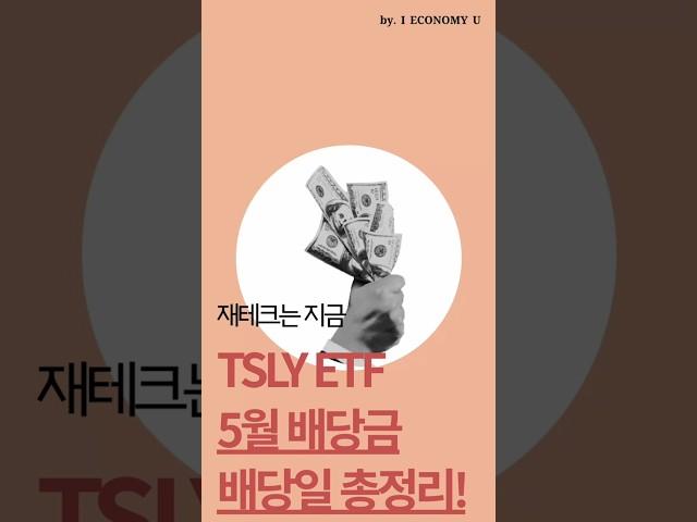 25년 5월 TSLY 배당일, 배당락일, 배당금 정보 총정리!