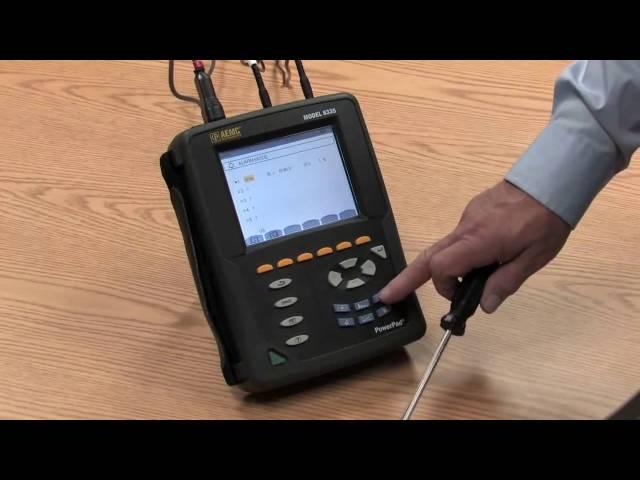 AEMC®   Model 8335   3 Phase Power Quality Analyzer   Walkthrough