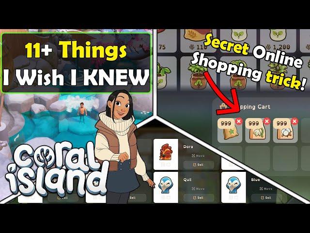 Coral Island 11+ Things I Wish I KNEW - Secret Shopping Feature, ULTIMATE Guide & MORE Tips & Tricks