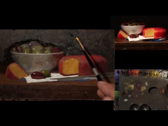 An excerpt from Gouda Cheese & Olives - Painting Tutorial