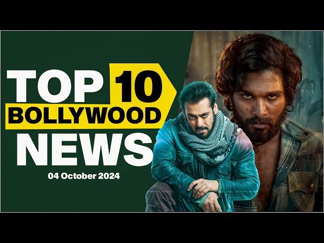 Top 10 Bollywood News | 4th October 2024 | Salman Khan | Allu Arjun #bollywood #bollywoodnews