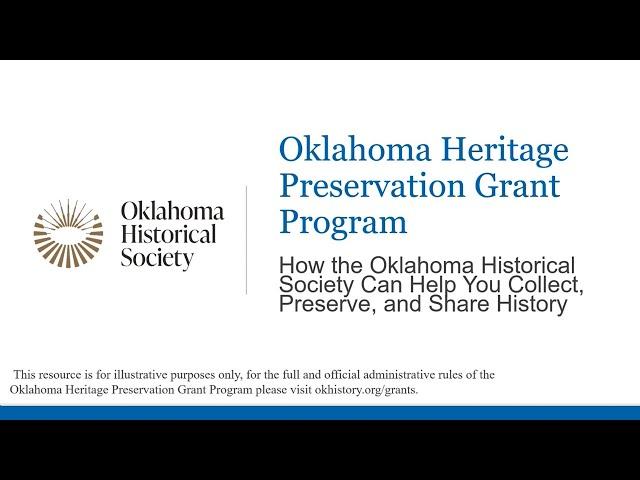 Oklahoma Heritage Preservation Grant Program