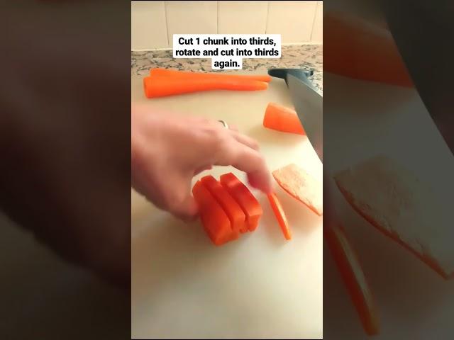 How to dice carrots  #mealprep #knifeskills #healthymeals