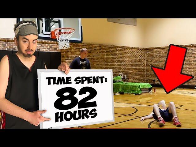 LOCKING MYSELF IN A GYM FOR 82 HOURS (MADE OVER 7,500 FREE THROWS)