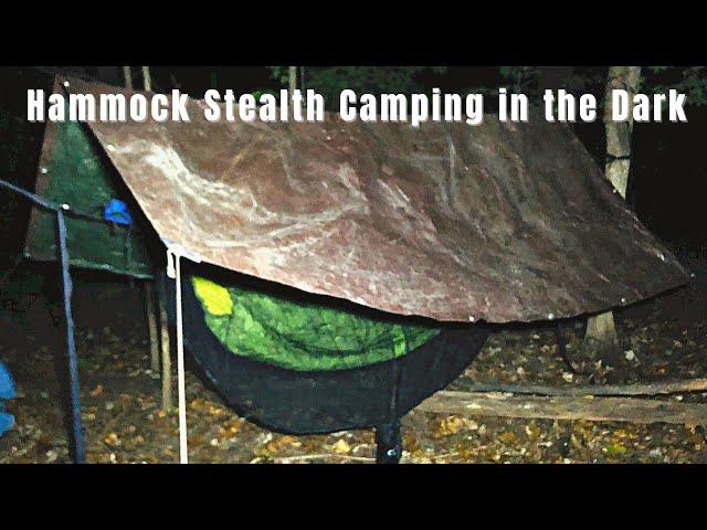 Urban Stealth Hammock Camping in the Dark