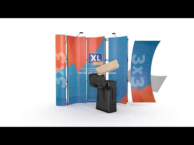 How To Assemble a 3x3 Pop Up Exhibition Stand | XL Displays