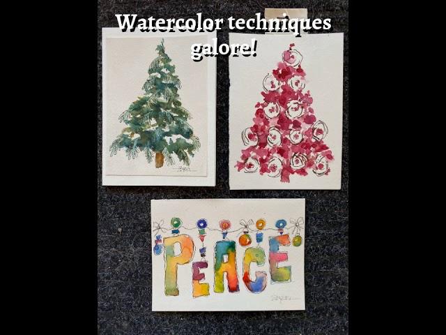 Watercolor techniques galore!