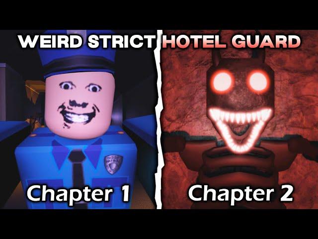 Weird Strict Hotel Guard: Chapter 1 and 2 - [All Nights] - (Full Walkthrough) - Roblox