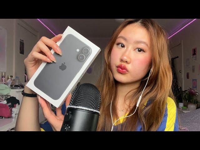 ASMR unboxing iphone 16