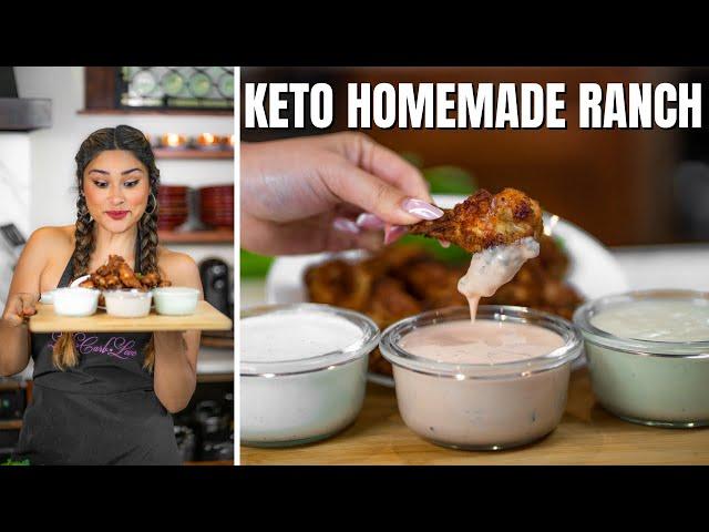 EASY KETO HOMEMADE RANCH DRESSING | KETO Thousand Island Dressing | KETO Caesar Dressing