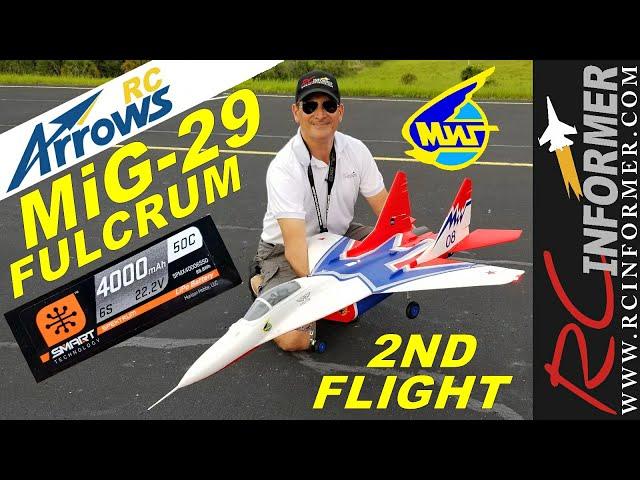 ARROWS Hobby MIG-29 Fulcrum 64MM 2nd Flight on SPEKTRUM 4000 lipo By: RCINFORMER