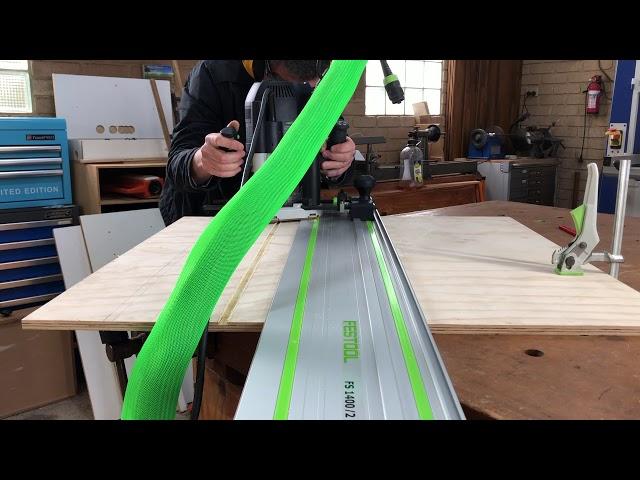 Cut dados with a Festool track and router