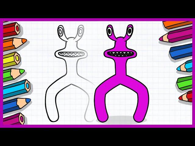 Радужные друзья. Как нарисовать РОЗОВОГО из Rainbow Friends. How to draw PINK from ROBLOX.