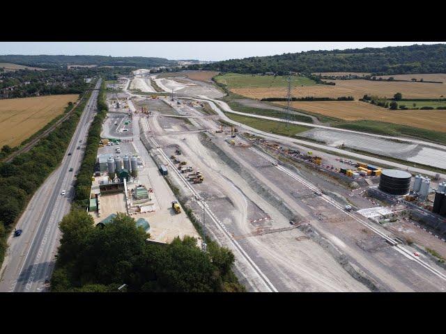 HS2 Construction - Wendover Green Tunnel North Tunnel portal