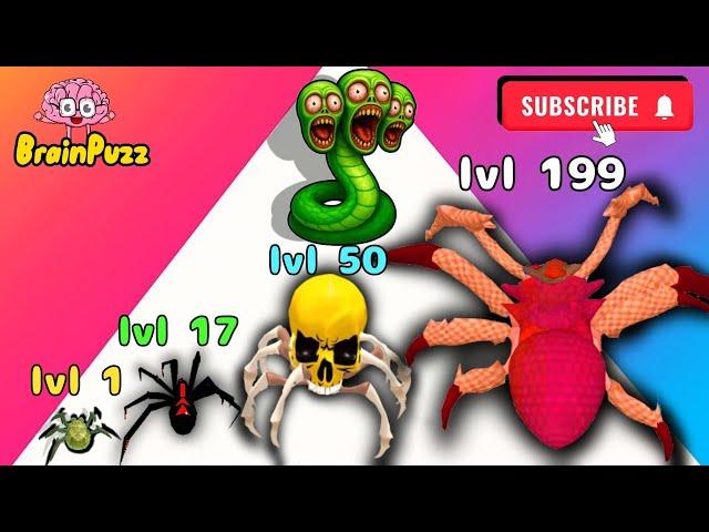 Spider vs Snake – EVOLUTION Race! ️ | Level Up Gameplay