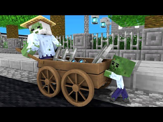 Emotional Story About A Father Who Picks Up Scraps - Minecraft Animation