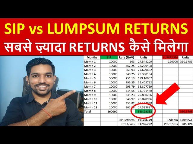 SIP vs Lumpsum Which is Better? SIP & Lump sum Returns Calculator in Hindi | SIP Returns