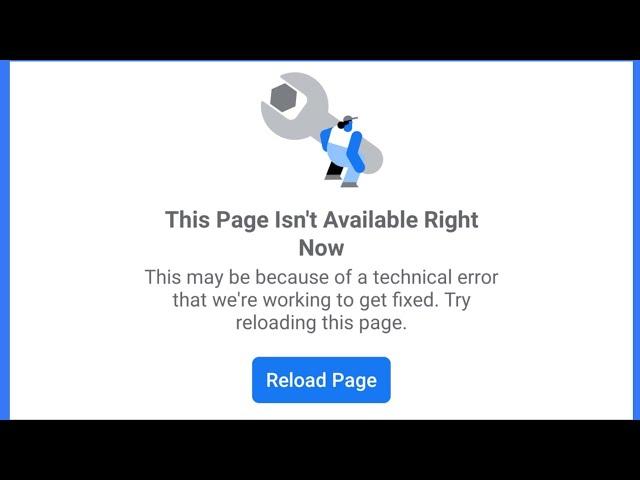 this page isn't available right now facebook | reload page facebook | Milan Yadav