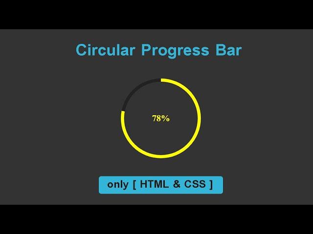 Circular Progress Bar Using HTML and CSS | Using conic-gradient To Create a Circular Progress Bar