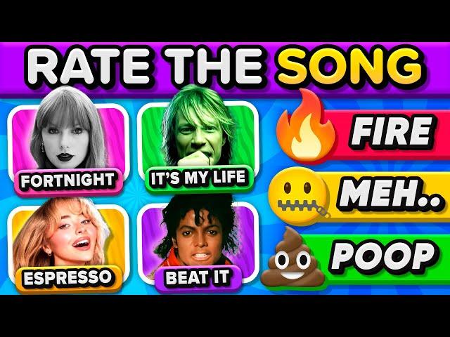 RATE THE SONG!  Popular Songs of All Time Tier List  | Music Quiz