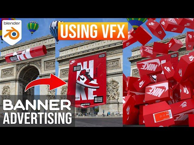 How To Create Banner Unroll and Product CGI Ads Using VFX in Blender | Blender VFX Tutorial