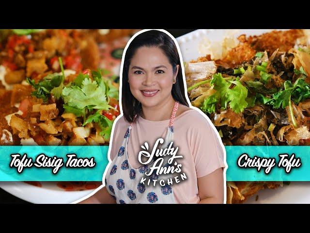 Tofu Sisig Tacos and Crispy Tofu with Mushroom Sauce | Judy Ann's Kitchen