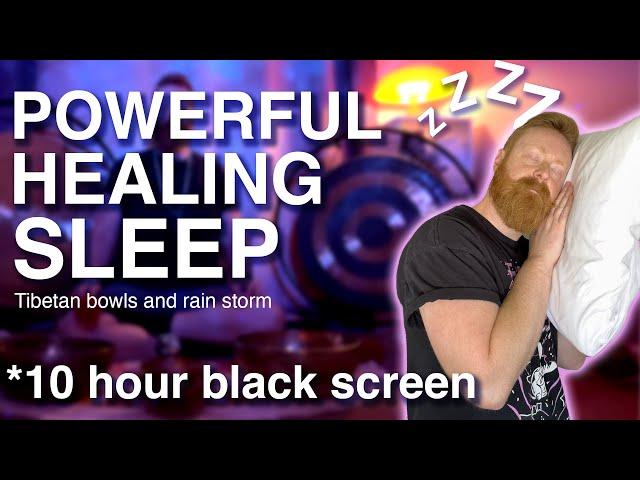 Deep Nervous System Healing | Tibetan Bowls and Rain Sounds To Sleep To