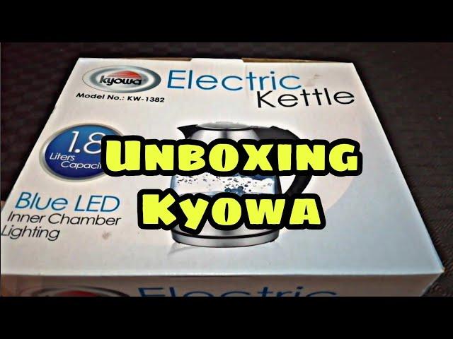 Unboxing KYOWA "glass' Electric Kettle with LED