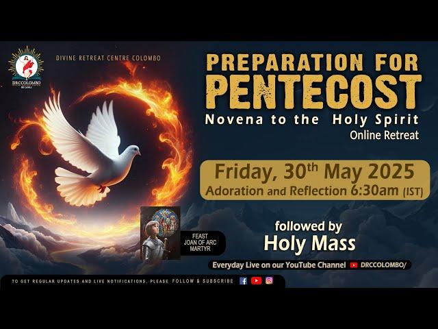 (LIVE) Preparation for Pentecost; Novena to the Holy Spirit | Fri | 30 May 2025 | DRCColombo