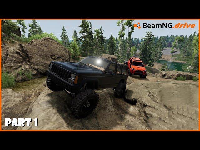 BEAMNG.DRIVE MP | JEEP CHEROKEE TAKES ON ROCK CRAWLING TRAIL! (PART 1)