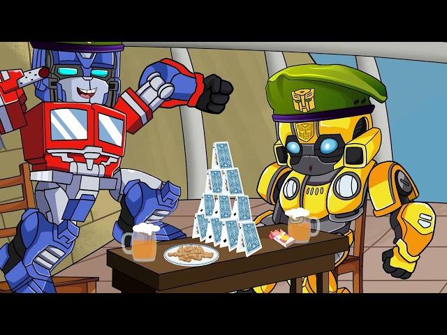 Big & Small Optimus Prime Transformer vs Train Thomas, Godzilla Cyberverse Robot Autobots Animated!