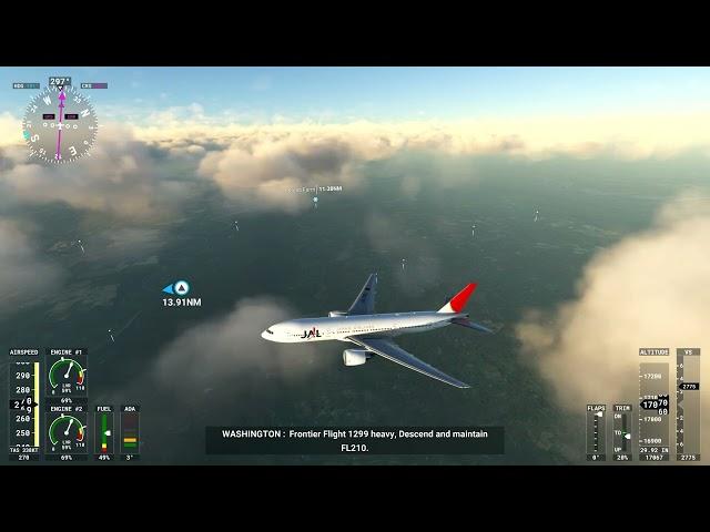 FS flying Boeing 777 From Washington Dulles  TO  Denver Xbox Series X