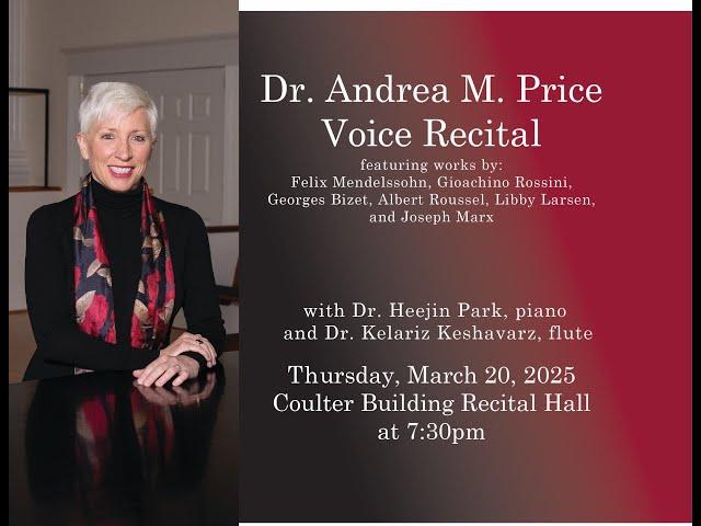 WCU School of Music Faculty Recital - Dr. Andrea M. Price (Soprano)