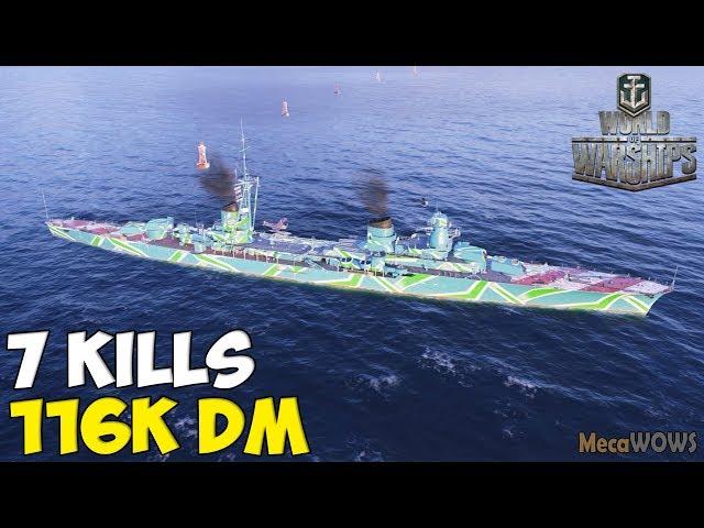 World of WarShips | Raimondo Montecuccoli | 7 KILLS | 116K Damage - Replay Gameplay 4K 60 fps