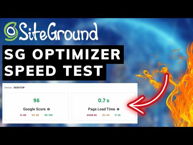 SiteGround SG Optimizer Speed Test for WordPress Website