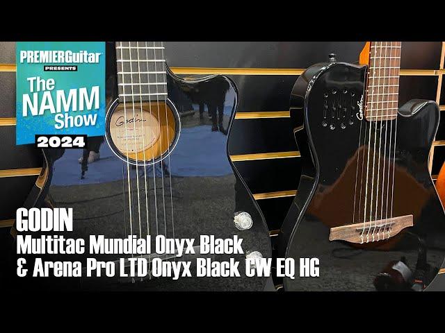 Godin Multitac Mundial Onyx Black & Arena Pro LTD Onyx Black CW EQ HG | NAMM 2024