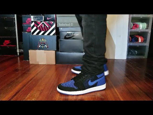 AIR JORDAN 1 HI ROYAL FLYKNIT REVIEW + ON FEET