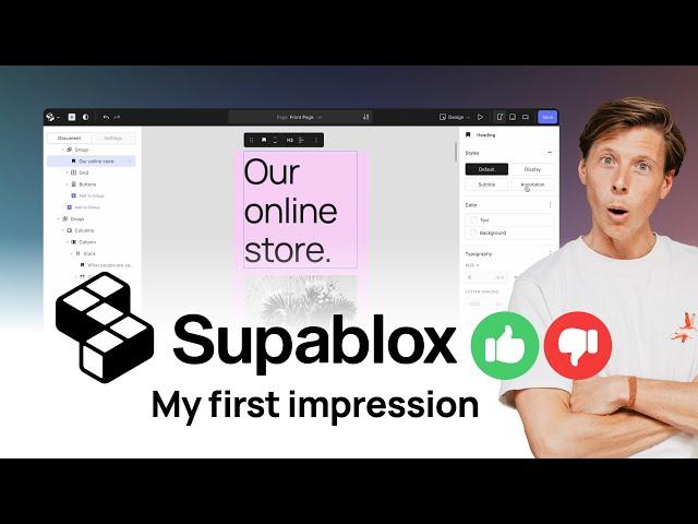 Seb's first impression of Supablox (Flatsome new builder)