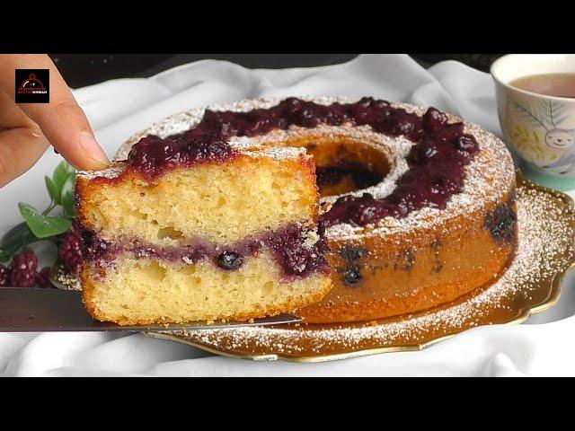 Homemade Mixed Berry Jam Cake