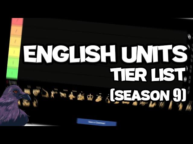 English Unit tier list comp for Season 9