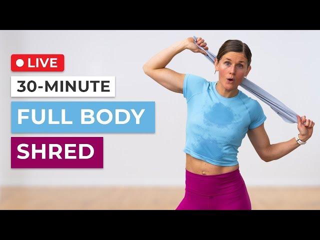 30-Minute Full Body SHRED Workout (Strength + HIIT Cardio)