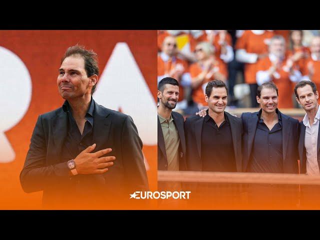 FULL Rafael Nadal Tribute at Roland Garros  FT. Djokovic, Federer and  Murray ️