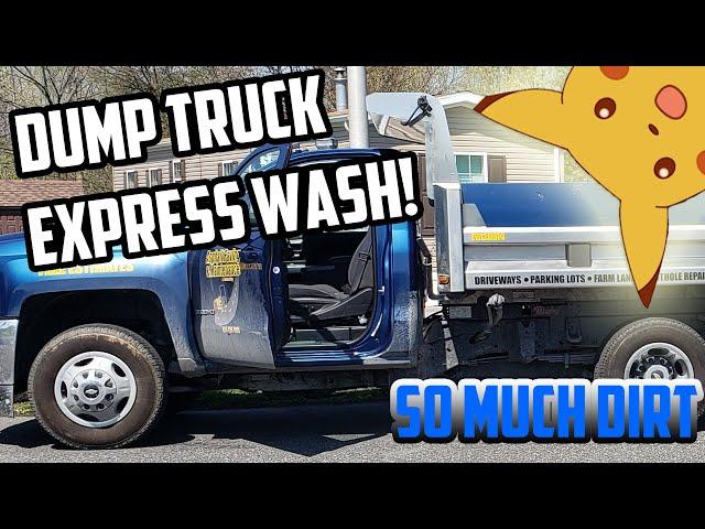 Cleaning a GROSS Dump Truck | 3x Express Wash & Wipe #MobileDetailing  #AutoDetailing #Gross