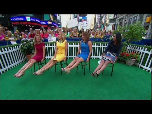 Amy Robach & Lara Spencer & Ginger Zee - sexy legs & stiletto high heels - Good Morning America