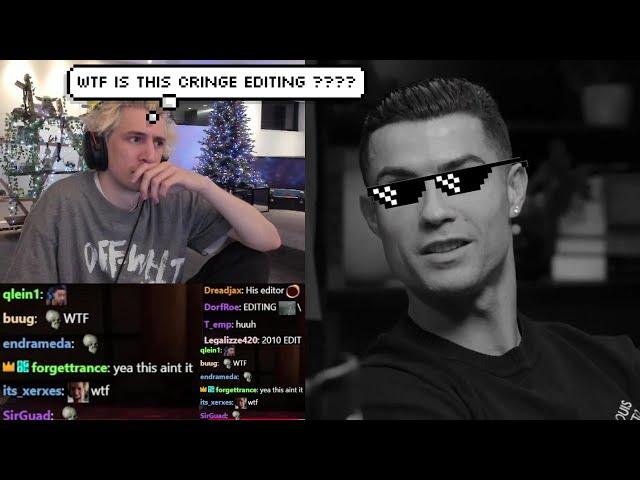 xQc Cringes Reacting to Cristiano Ronaldo's Recent Video