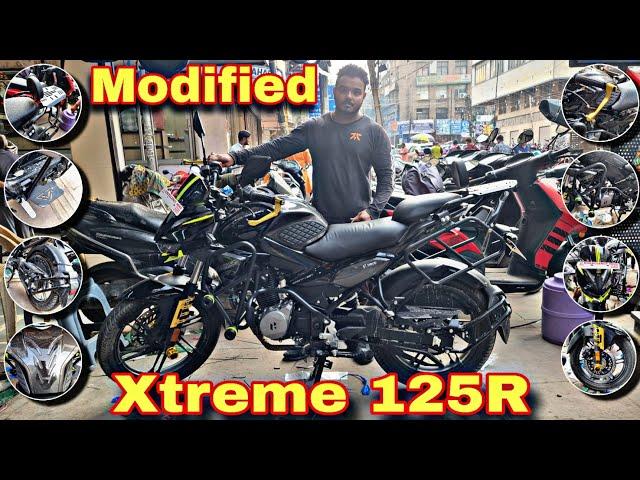 Hero Xtreme 125R  Full Modified Accessories  Top Rack, Back Rest, Mobile Holder, Ture Hugger