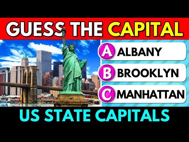 Guess the US State Capitals  | 50 State Capitals Quiz