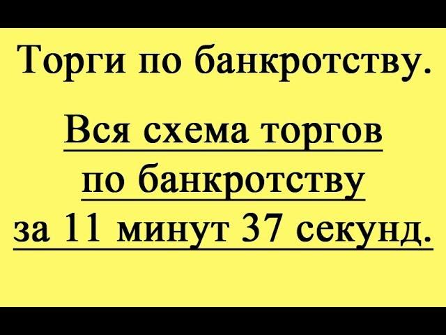 Вся схема торгов по банкротству за 11 минут 37 секунд.