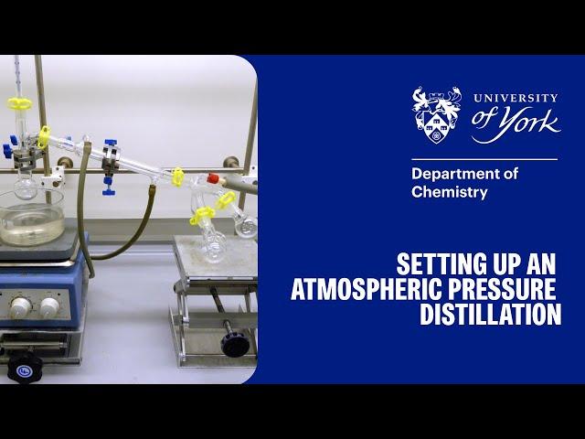 Setting up an atmospheric pressure distillation