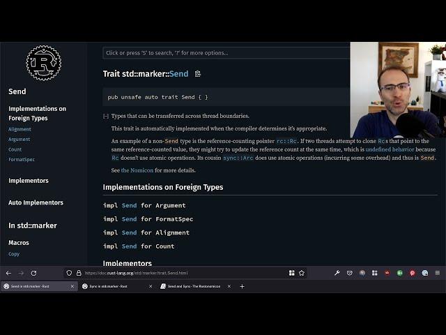 Crust of Rust: Send, Sync, and their implementors